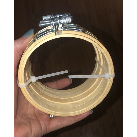 Pllieay 6 Pieces 4‎ Inch Embroidery Hoops Bamboo Circle Cross Stitch Hoop Ring - Picture 6 of 8